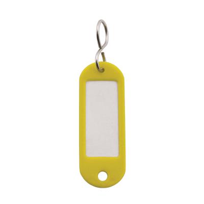 Nøgleskilt i plast med rude og S-krog (50 stk forpakning-GUL farve)